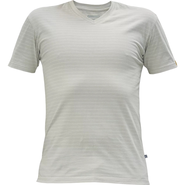 ESD-T-Shirt mit kurzen Ärmeln und V-Ausschnitt