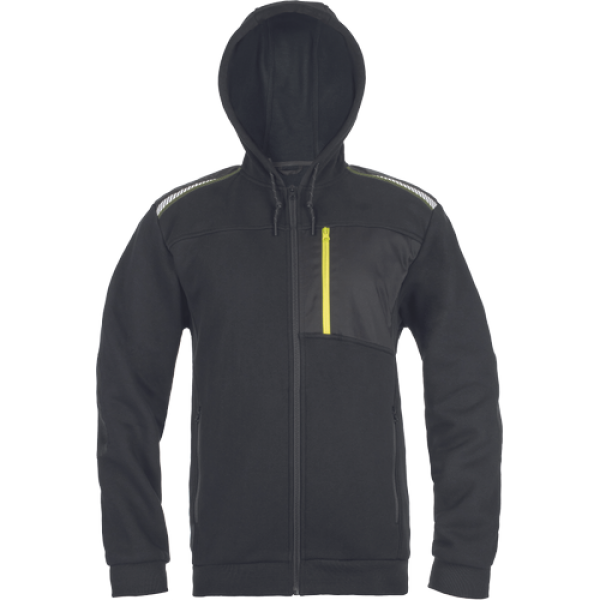 EMERTON STR hoodie, Sweatshirt schwarz/gelb