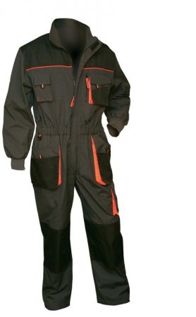 EMERTON Arbeitsoverall, Overall schwarz/orange 48