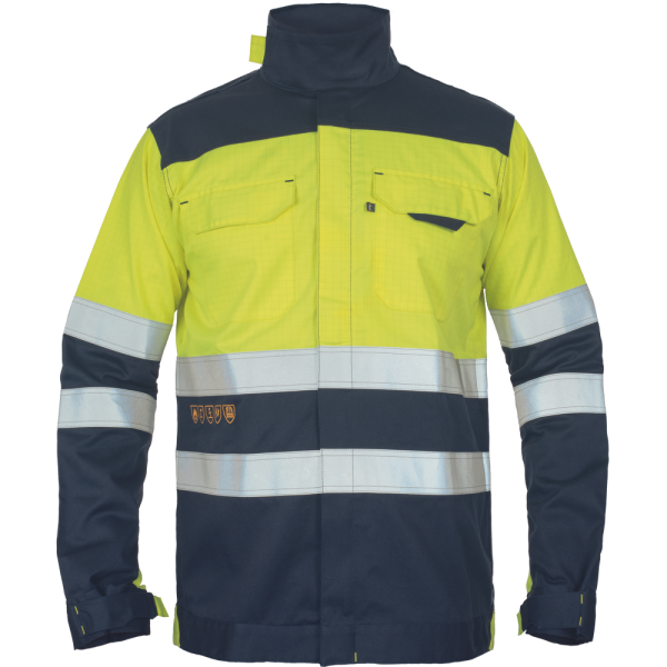 MULTINORM RIDE Herren HI-VIS Jacke gelb/navy