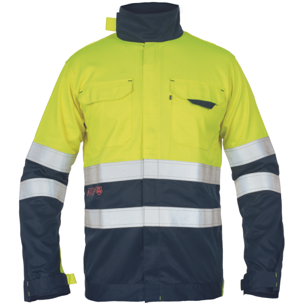 MULTINORM STRING PM HV Herren HI-VIS Jacke gelb/navy