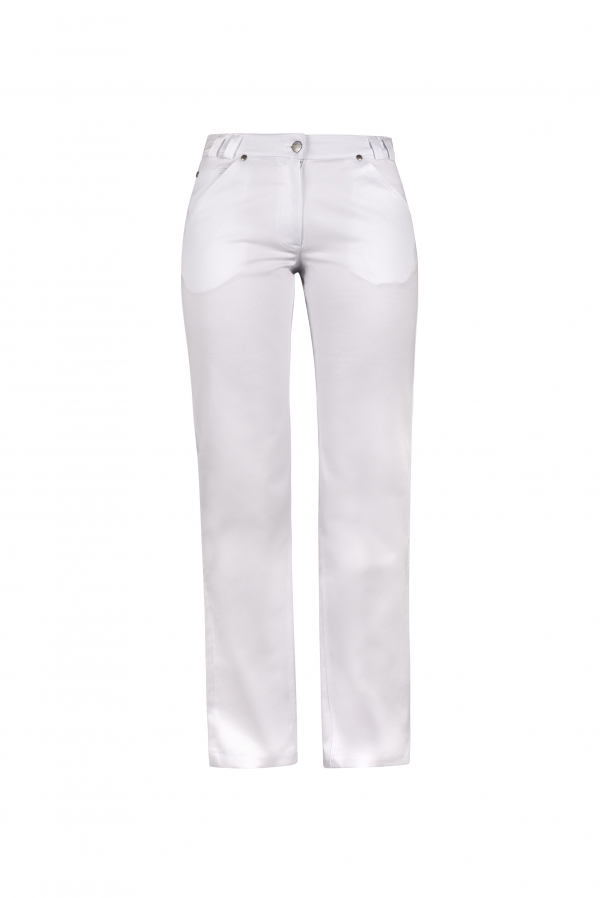 HIZA Damenjeans, weiss, Basic Fit, 5-Pocket-Style