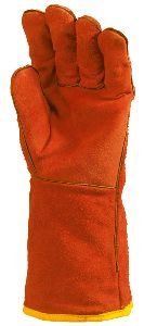 Hitzeschutz-Handschuh Vollrindspaltleder, 15 cm 