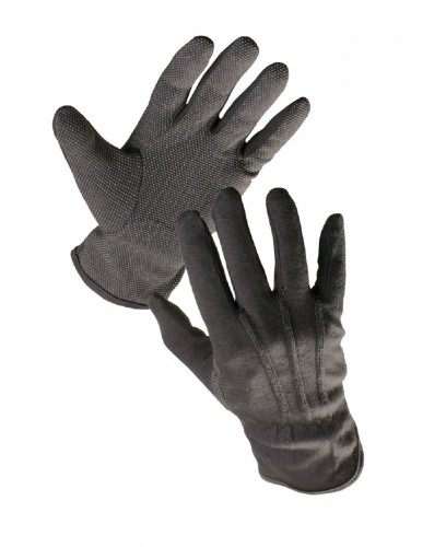BUSTARD BLACK Handschuh aus Baumwolle mit PVC-Noppen  schwarz 1 PAAR