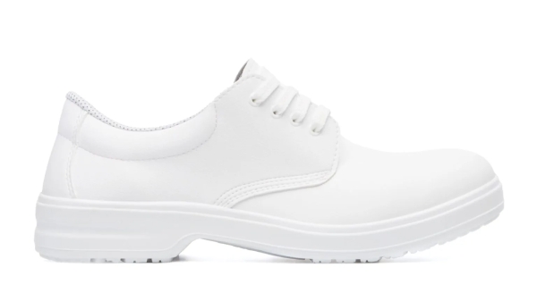 D222 Safeway Küchenschuhe Arbeitsschuhe, Schnürschuhe mit Schutzkappe weiss S2