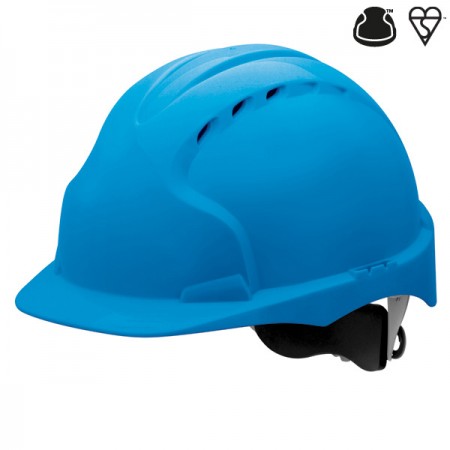 EVO®3 Revolution® Helm, Bauhelm, BLAU mit RADVERSCHLUSS