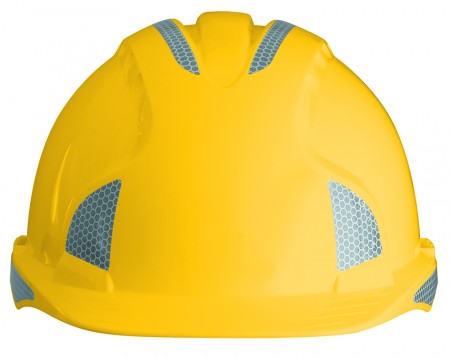 Evo3 Helm, Bauhelm, Schutzhelm  mit Belueftung JSP mit Reflektorstreifen