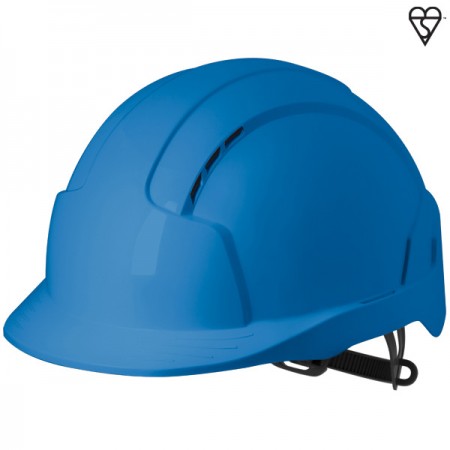 Evolite Helm, Bauschutzhelm blau mit Belueftung JSP