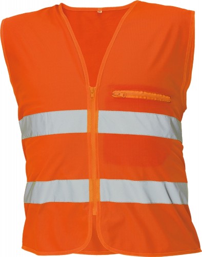 LYNX PACK Warnschutzweste, Sicherheitsweste, Warnschutzweste mit Reisverschluss und Brusttasche 