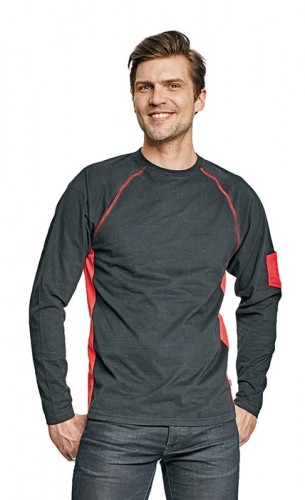 Langarm T-Shirt FAXE, LONGSLEEVE LANGARMSHIRT schwarz/rot OS