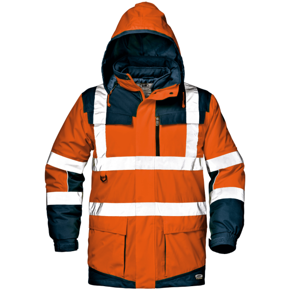 Warnschutzparka REGIMENTAL SPLIT, HI-VIS 4in 1 GELB/BL