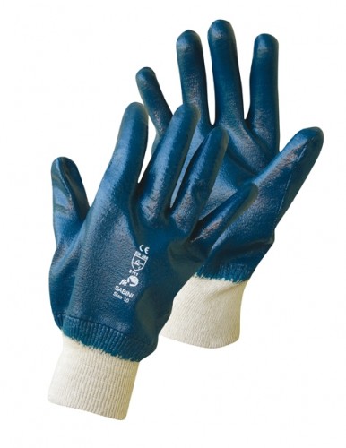 Arbeitshandschuhe, Schutzhandschuhe SABINI Nitril Beschichtung, blau, Gr.10 XL