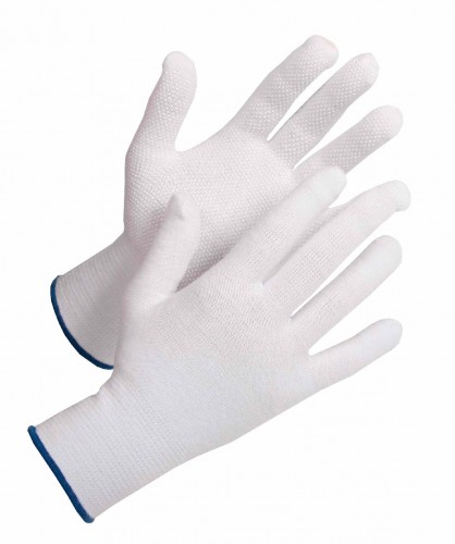 Handschuh aus Baumwolle Bustard, mit PVC-Noppen 12 PAAR