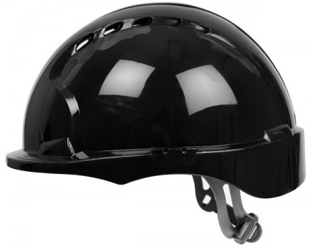 Evo3 C+ Helm, Schutzhelm für Monteure SCHWARZ JSP mit Belüftung