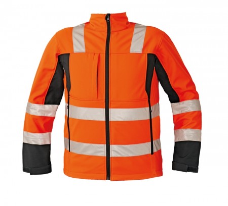 Warnschutzjacke Softshell Jacke MALTON Warnschutz-Jacke Orange, Gr.3XL