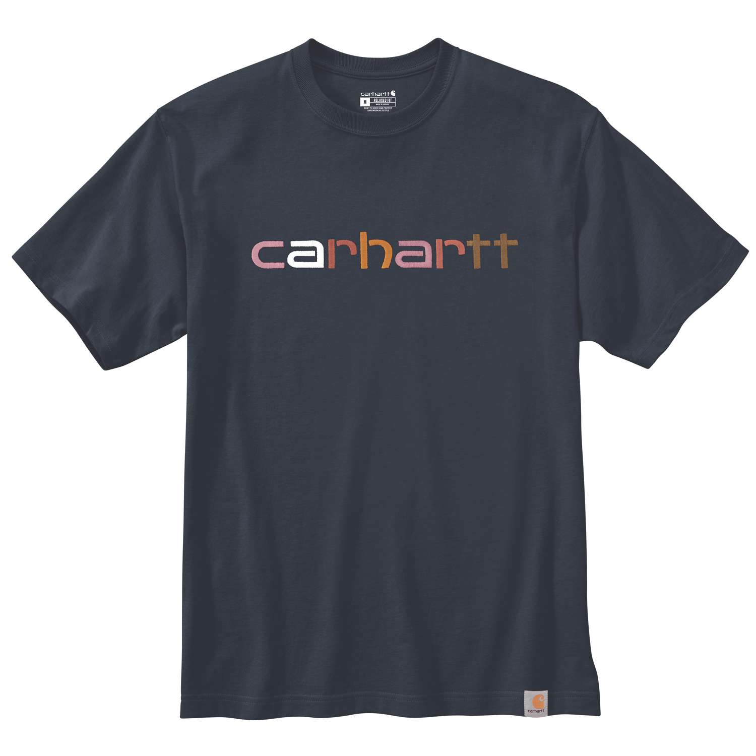 Kurzarm-T-Shirt mit gestickter Carhartt-Grafik