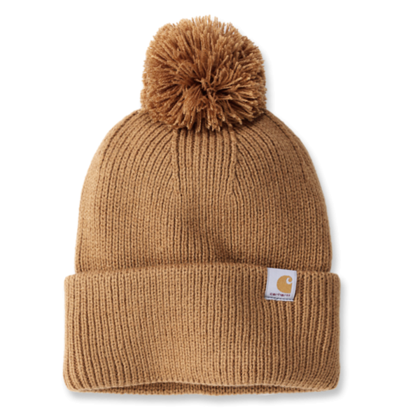 Carhartt gestrickte Bommelmütze mit Saum