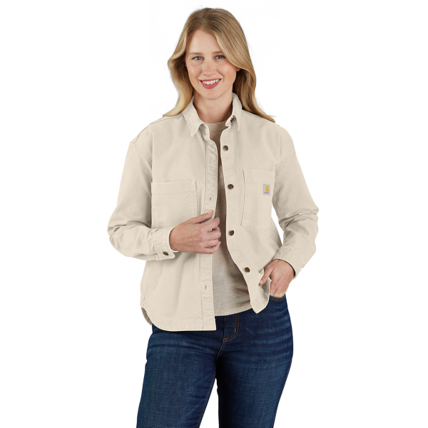 Langärmliges Canvas Overshirt