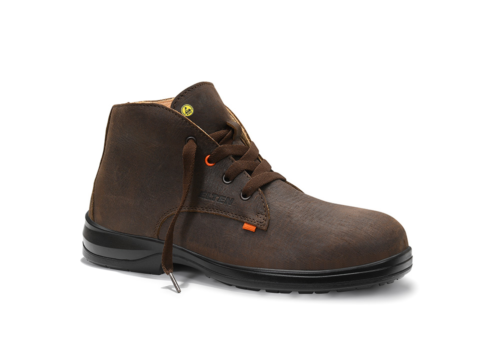 NIKOLAS XXB brown Mid ESD S3S Sicherheitsschnürstiefel