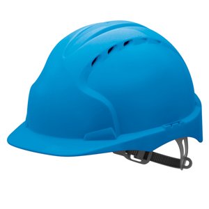Evo3 Helm, Bauhelm, Schutzhelm blau mit Belueftung JSP