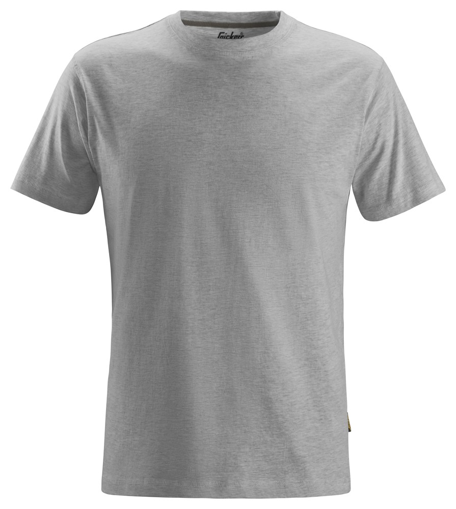 Klassisches Baumwoll T-Shirt Arbeitshemd, Arbeitsshirt grau L, L