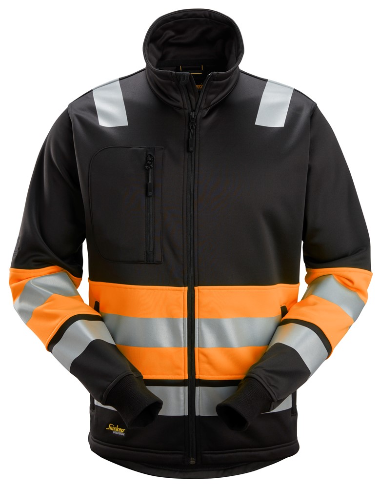 High-Vis, Reißverschluss Arbeitsjacke, Kl. 1;Warnschutzjacke 