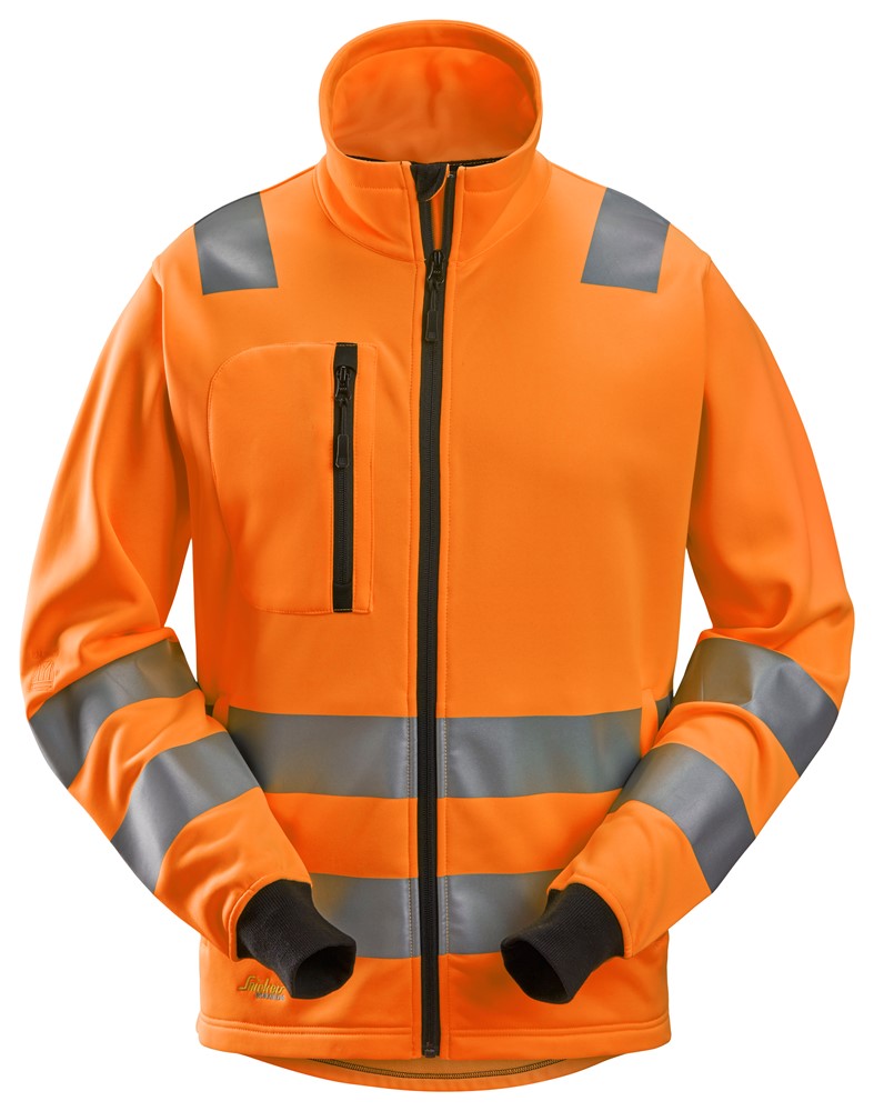 AllroundWork High-Vis Arbeitsjacke mit Reißverschluss, Kl. 2;/3 Warnschutzjacke 